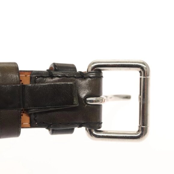 LOUIS VUITTON Mahina Ceinture Perfo Belt Leather Gray LV Auth - Picture 8 of 16